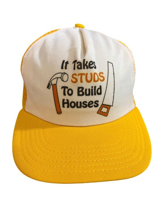 Unknown Other - Vintage It Takes Studs To Build Houses Trucker Hat Snapback Used